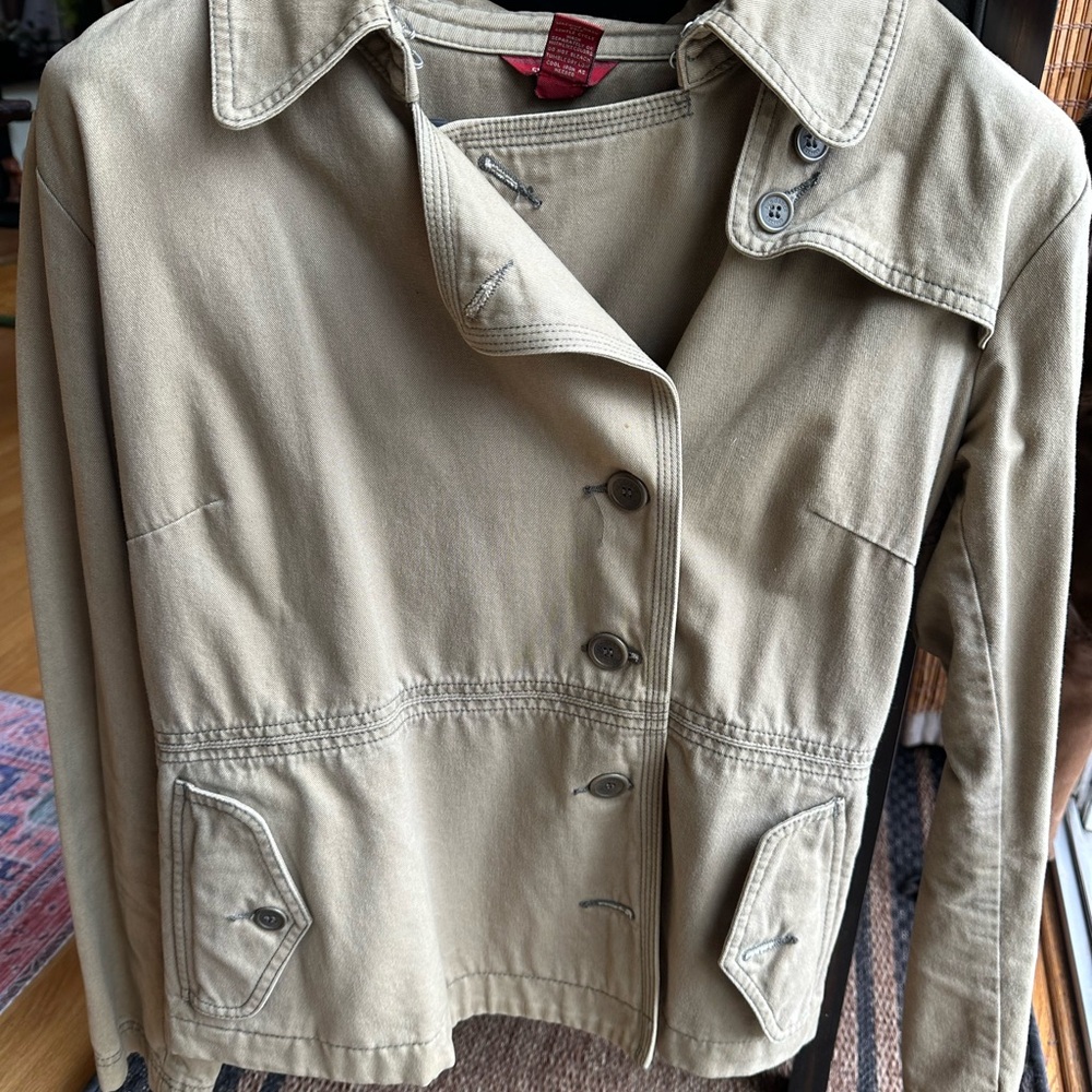 Sundance Tan Utility Jacket with Collared Neckline